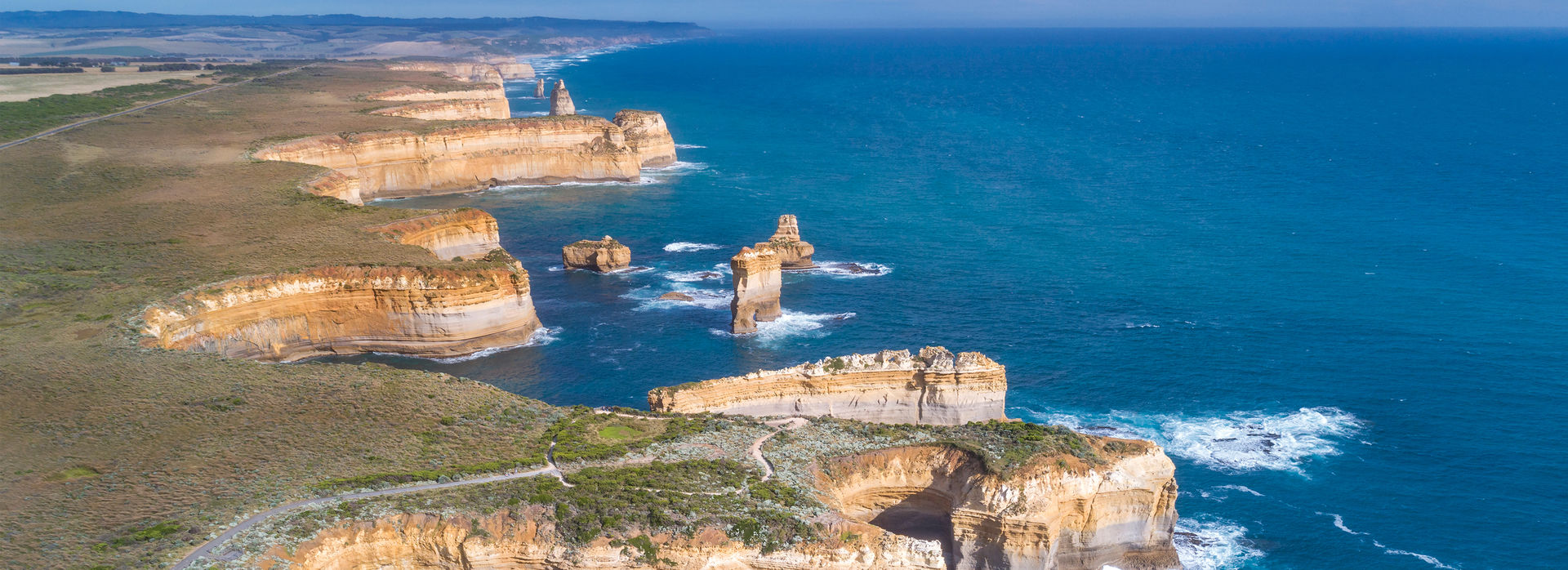 Loch Ard Gorge Island Arch and Razorback Great Ocean Road Twelve Apostels GettyImages 1174616714 agent hero0